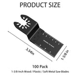 TrivdPro 100Pcs Oscillating Tool Blades Professional Universal Oscillating Saw Blades Wood Multitool Blades Compatible with Dewalt, Milwaukee, TrivdPro