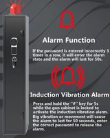 KAER Gun Safes Rifle Digital Quick Access Firearm Safe with 180-Degree Full Access Door and Removable Shelf for 2 Home Rifles with Pistols Rack KAER