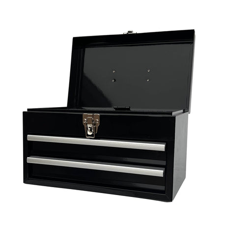 Workington Portable Metal Tool Chest with 2 Drawers, 14" 2-Drawer Tool Chest Cabinet with Ball Bearing Drawer Slides, Steel Tool Storage Box Workington