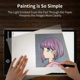 Light Box Drawing Pad, Tracing Board with Type-C Charge Cable and Brightness Adjustable for Artists, AnimationDrawing, Sketching, Animation, X-ray XIAOSTAR