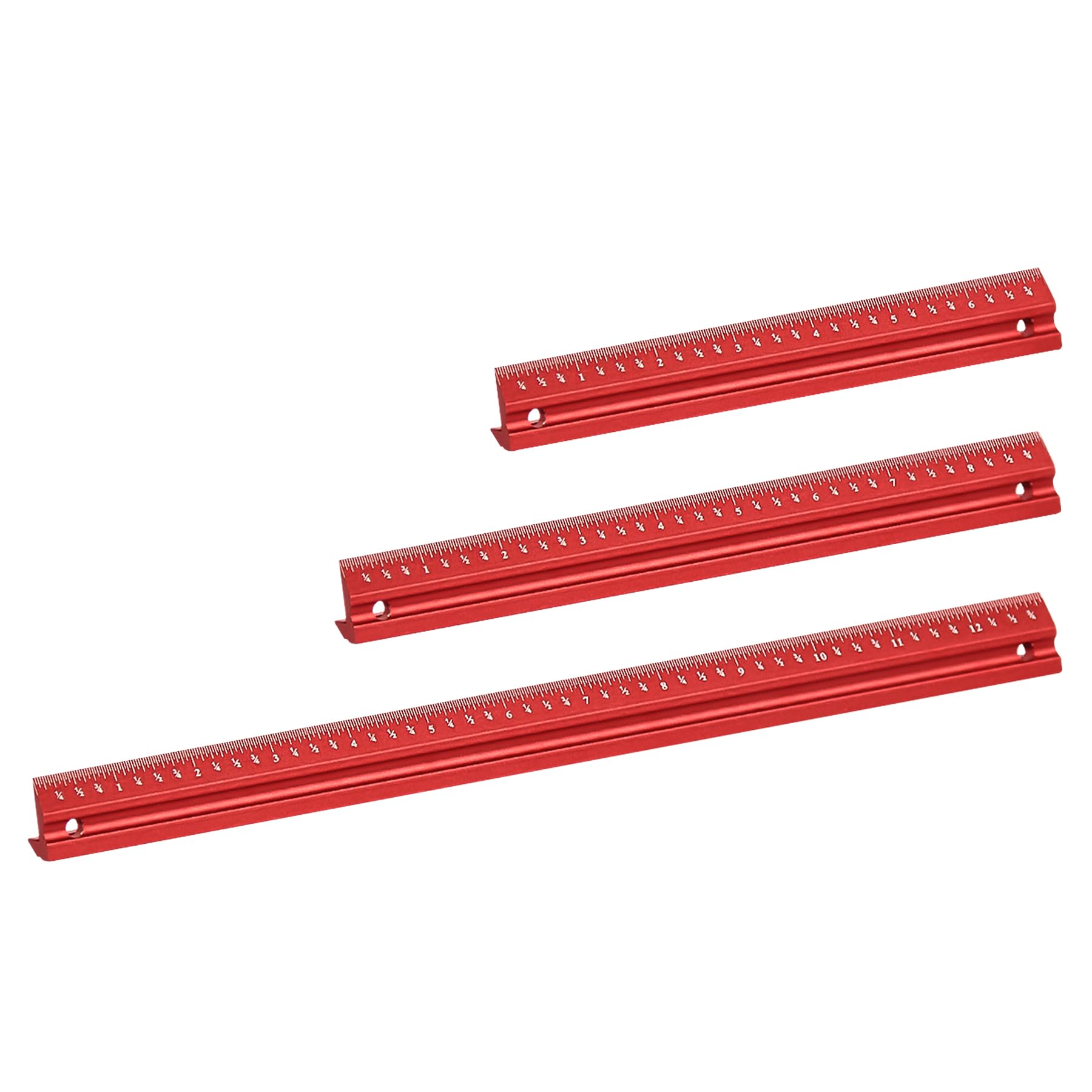 Woodworking Edge Ruler Set Corner Rulers Precision Edge Measuring Ruler V Shaped Straight Ruler 7/9/13 Inch - WoodArtSupply