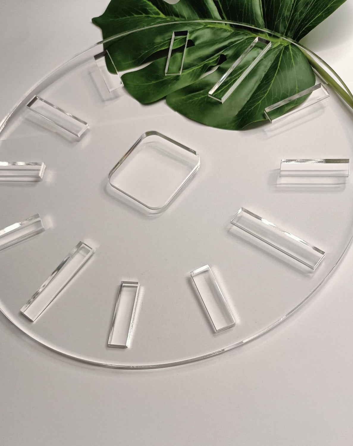 Acrylic Clock Template,12" Circle Clock Face with Clock Dials,Acrylic Router Template (12'') Yuxuanish