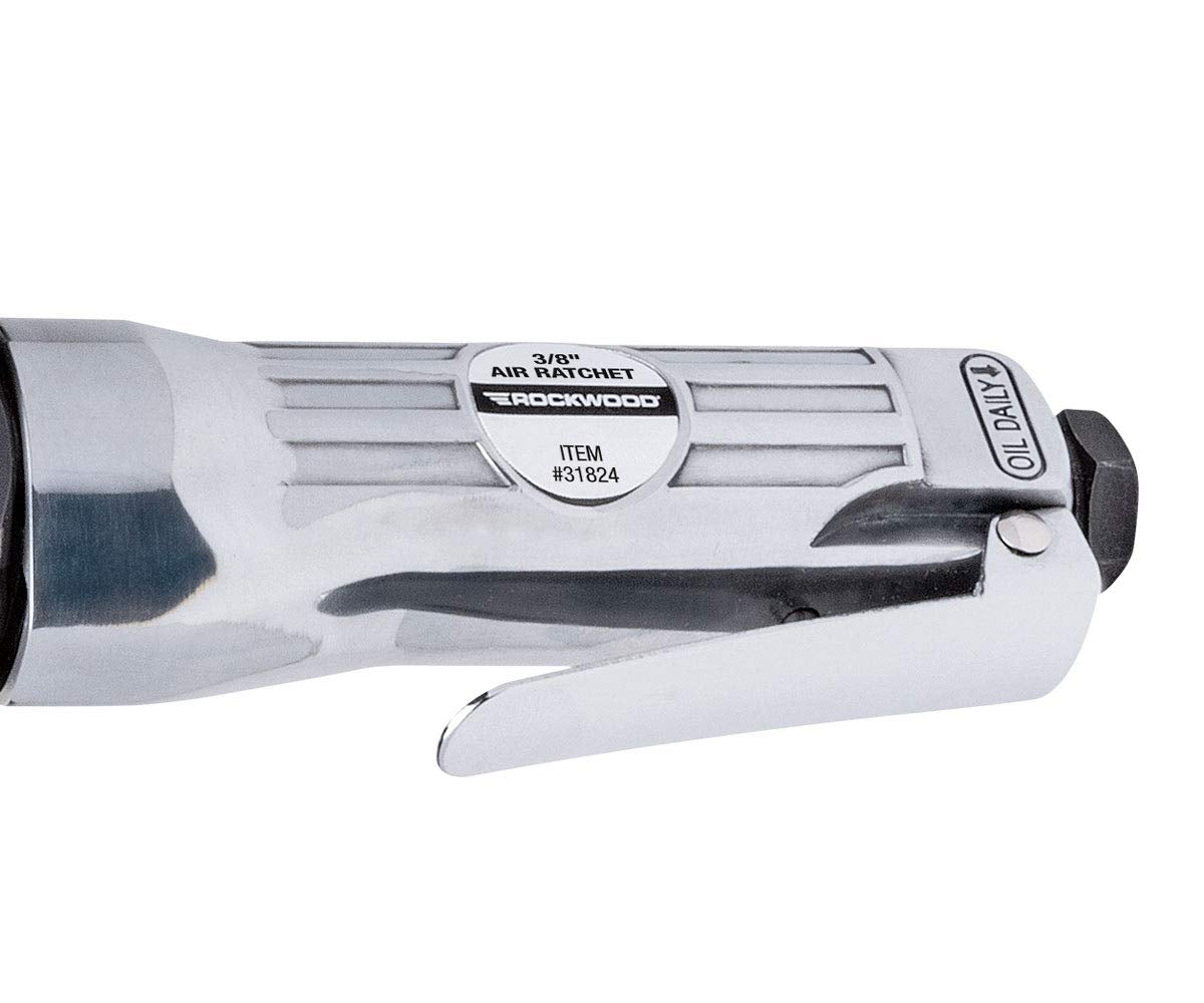 Eastwood Rockwood 3/8 in. Air Ratchet Wrench Drive Pneumatic Torque Spanner Reversible Impact Tool Eastwood