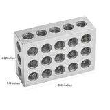 HFS (R) 1 Pair 123 Blocks 1-2-3 Ultra Precision .0002 Hardened Steel with 23 Holes HFS