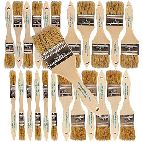 Pro Grade - Chip Paint Brushes - 24 Piece Variety Chip Brush Set Pro-Grade