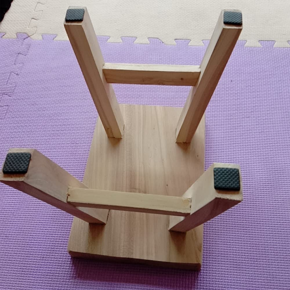 Golden Sun WM Unfinished Step Stool Footstool Wooden 11 inch for Kids Adults Plant Stand Plant Stand Fishing Stool Wood Small Golden Sun WM