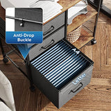 DEVAISE 3 Drawer Mobile File Cabinet, Rolling Printer Stand with Open Storage Shelf, Fabric Lateral Filing Cabinet fits A4 or Letter Size for Home DEVAISE