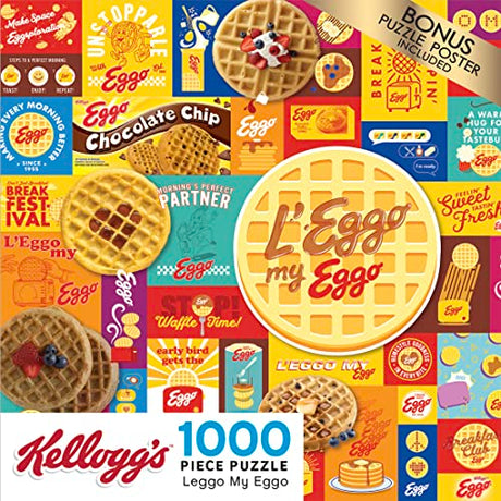 Kellogg's 1000 PC Jigsaw Puzzles - Leggo My Eggo Cra-Z-Art