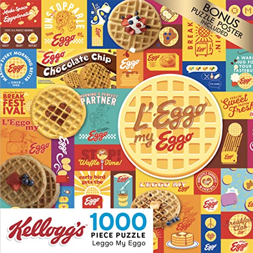 Kellogg's 1000 PC Jigsaw Puzzles - Leggo My Eggo - WoodArtSupply