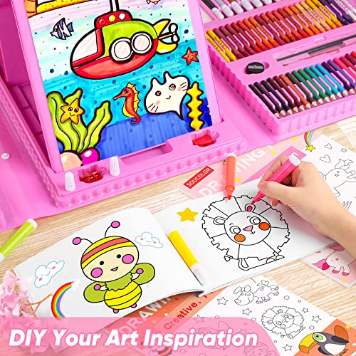 Drawing Painting Set Kids Girls Boys Teens Coloring Art Kit Gift Case  183-Pack