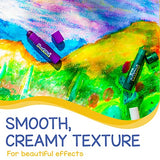 Tempera Paint Sticks (30 Large Paint Sticks) - Paint sticks for Kids Washable - Safe Arts and Craft Paint Sticks for Toddler or Child Use - For Wood Zenacolor