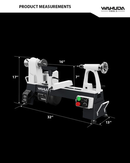 Benchtop 14" Variable Speed Wood Lathe w/induction motor