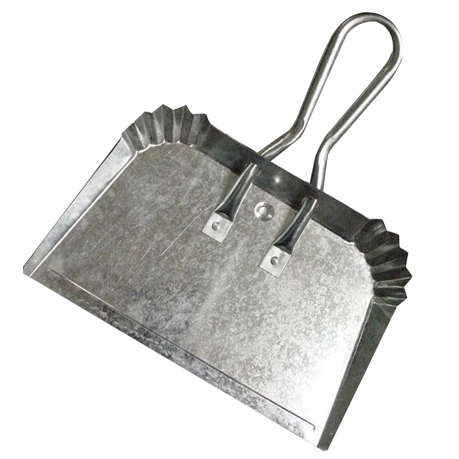 Set of 2 Extra Large Industrial Metal Dustpan | Doesn't Bend & Extra Wide for Large Easy Clean Ups | Lightweight & Rustproof | Precision Edge for LavoHome