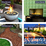 Mr. Fireglass Crushed Fire Glass for Natural or Propane Fire Pit Fireplace & Landscaping,10 lb High Luster Light Sea Blue Mr. Fireglass