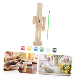 BESPORTBLE Easter Nutcrackers Wooden Soldiers Figurine Unfinished Walnut Soldier Kidult Toys Nutcracker Toy Easter Wooden Puppet Unfinished BESPORTBLE