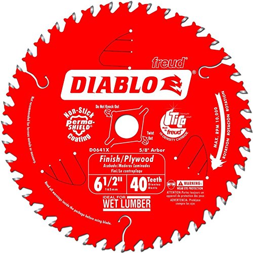 Diablo 6-1/2-Inch x 40-Tooth ATB Precision Finishing Saw Blade Bundle (2-Pack) - WoodArtSupply