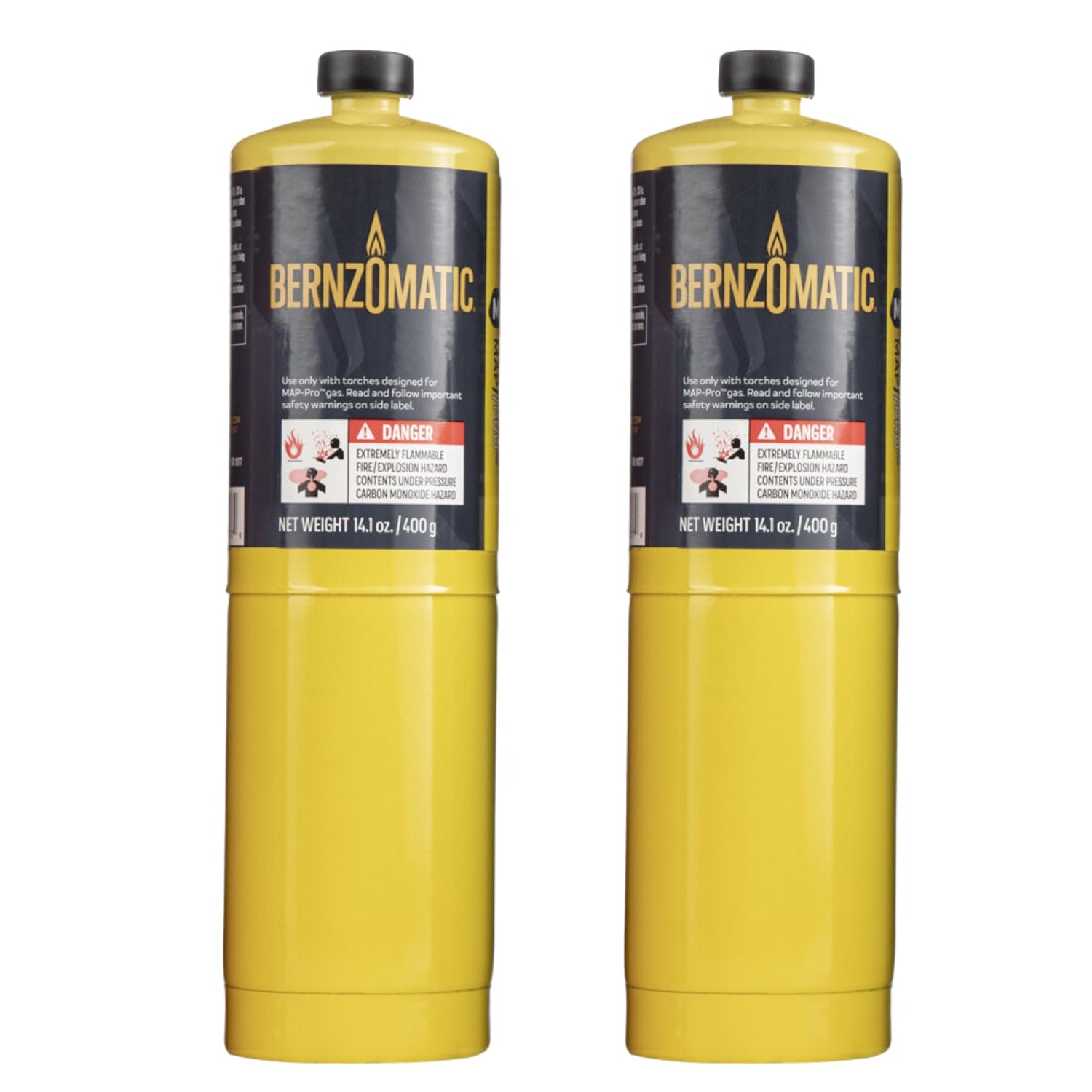 Bernzomatic Pre-Filled MAP-Pro Gas Torch Style Cylinder 14.1 oz - Pack of 2 Bernzomatic