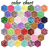 Holographic Chunky and Fine Glitter Mix, 45 Colors Craft Glitter for Epoxy Resin Arts, Iridescent Nail Glitter, Cosmetic Eye Hair Face Body Glitter, Linwulte