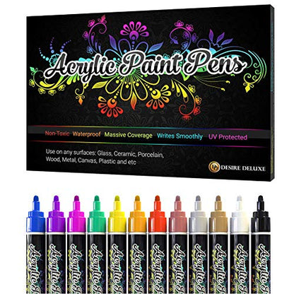 Acrylic Paint Pens for Rock Painting, Stone, Ceramic, Glass, Wood