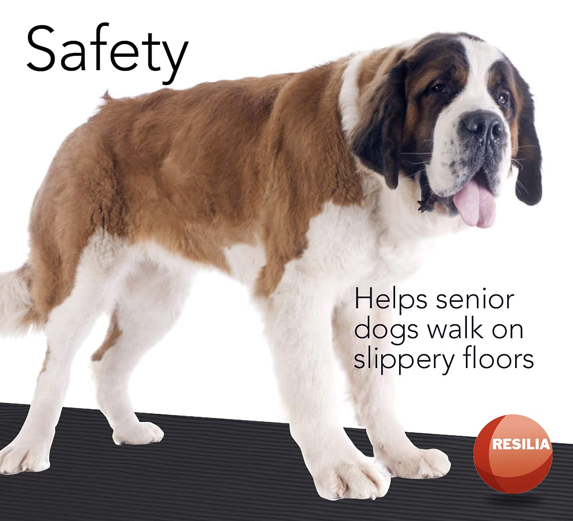 Resilia - Utility Runner- 24 inch Wide Black Plastic- Embossed Wide Rib Pattern - Tool Box Liner, Garage Drawer & Shelf Organization, Workbench RESILIA