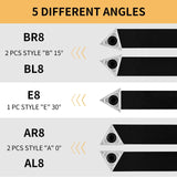 HAowosi Metal Lathe Cutting Tools,5 Sets of 1/2" Carbide Metal Cutting Tool Bits Kit,Indexable Lathe Turning Tool,Carbide Lathe Tools For Metal HAowosi