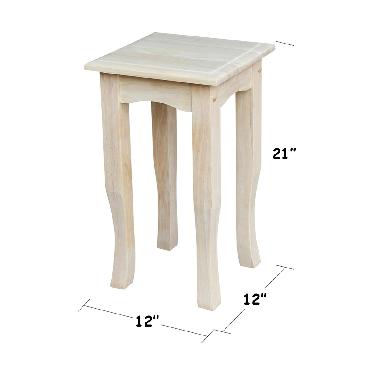 International Concepts 21-Inch Tea Table, Unfinished IC International Concepts