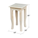 International Concepts 21-Inch Tea Table, Unfinished IC International Concepts