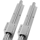 GUWANJI Linear Rail 2 PCS SBR20-1500mm Linear Slide Rails and 4 PCS SBR20UU Square Type Bearing Blocks, SBR20 Linear Rail Kit for Automated Machines GUWANJI
