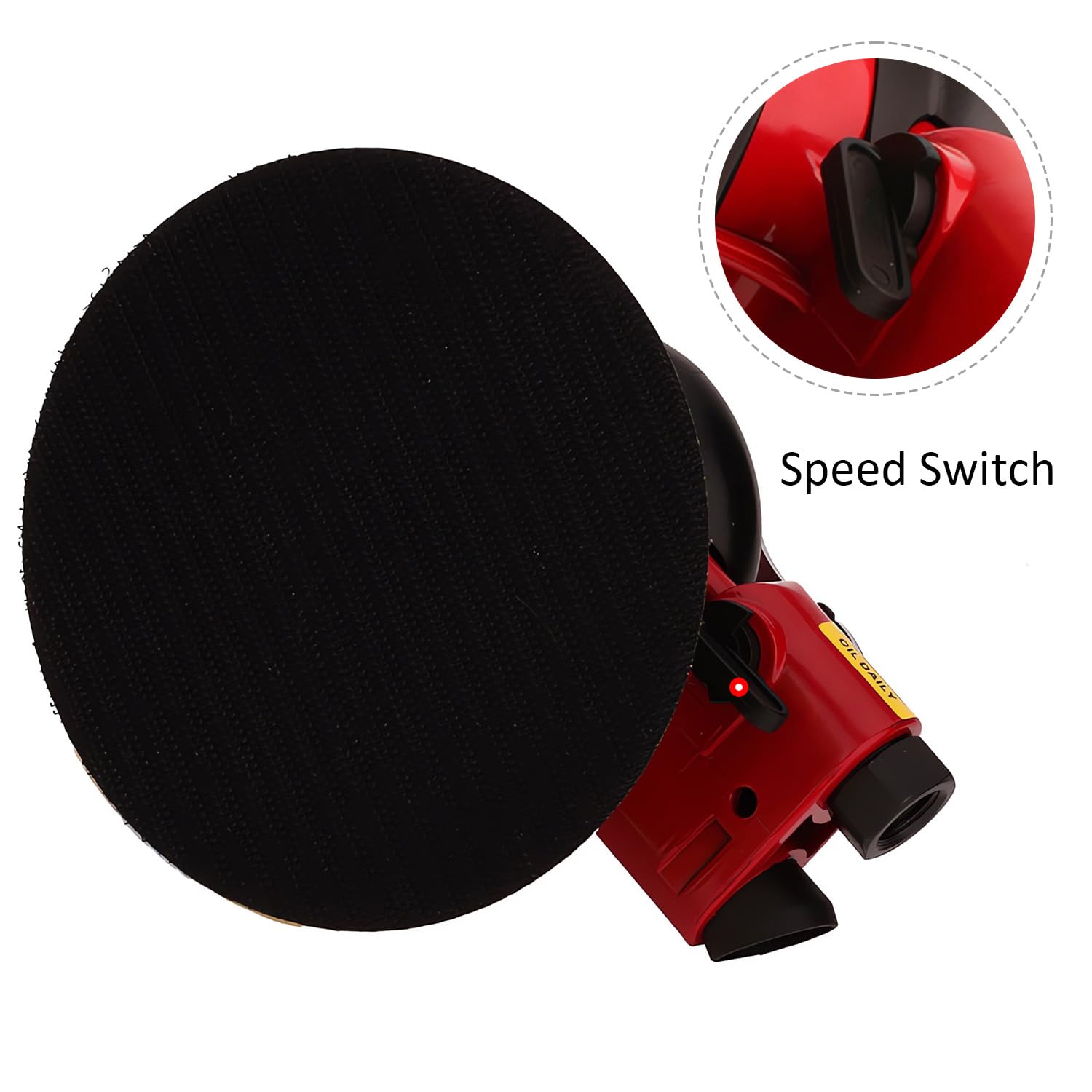 Professional Air Random Orbital Palm Sander, Dual Action Pneumatic Sander, Low Vibration, Heavy Duty Gedu