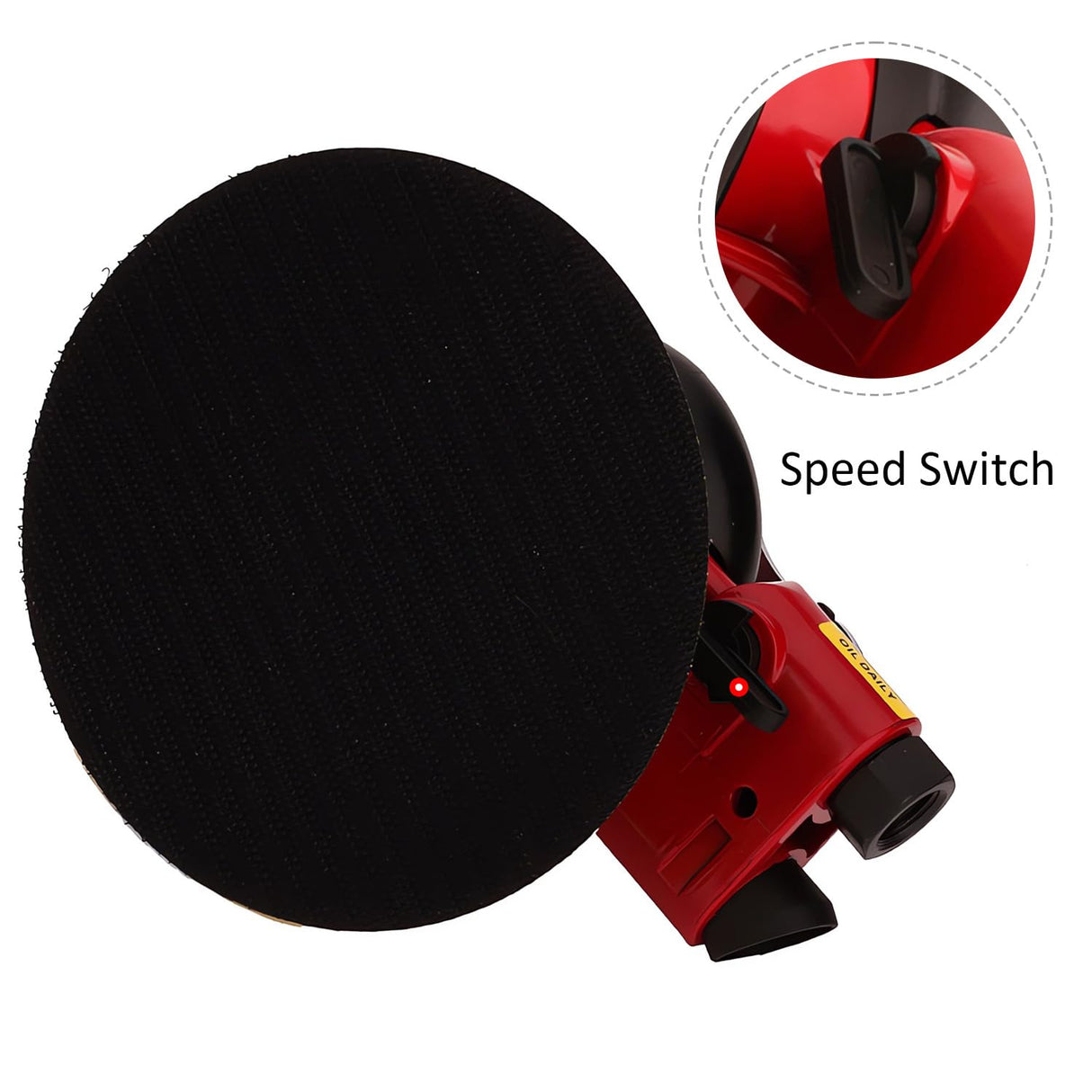 Professional Air Random Orbital Palm Sander, Dual Action Pneumatic Sander, Low Vibration, Heavy Duty Gedu