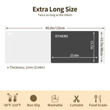 49.2" x 15.7" Large Silicone Mat for Kitchen Counter Protector, Cuttable Silicon Countertop Protector Mat Heat Resistant Mats for Countertop, Cut to Foepoge