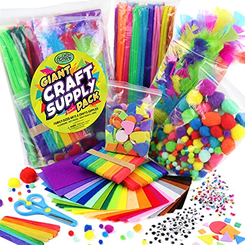 Arts and Crafts Supplies Kit for Kids - Boys and Girls Age 4 5 6 7 8 Years Old - Toddler Art Set Activity Materials in Bulk - Great for Preschool, - WoodArtSupply