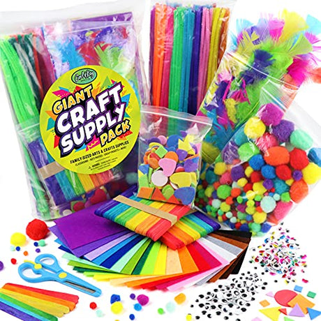 Arts and Crafts Supplies Kit for Kids - Boys and Girls Age 4 5 6 7 8 Years Old - Toddler Art Set Activity Materials in Bulk - Great for Preschool, Carl & Kay Supply Co.
