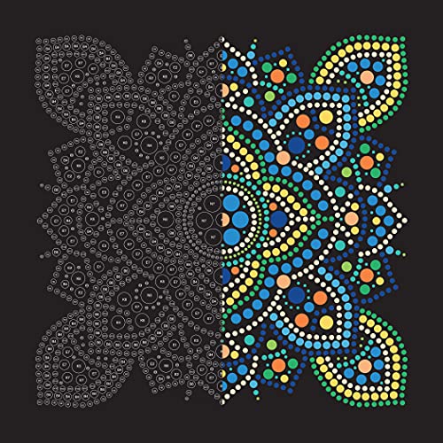 Plaid Traditional Mandala Modern Dot Kit, 14" x 14" Paint by Numbers for Adults and Kids, Easy-to-Follow DIY Crafts, Art Supplies with A Textured Plaid