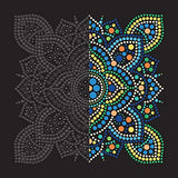 Plaid Traditional Mandala Modern Dot Kit, 14" x 14" Paint by Numbers for Adults and Kids, Easy-to-Follow DIY Crafts, Art Supplies with A Textured Plaid