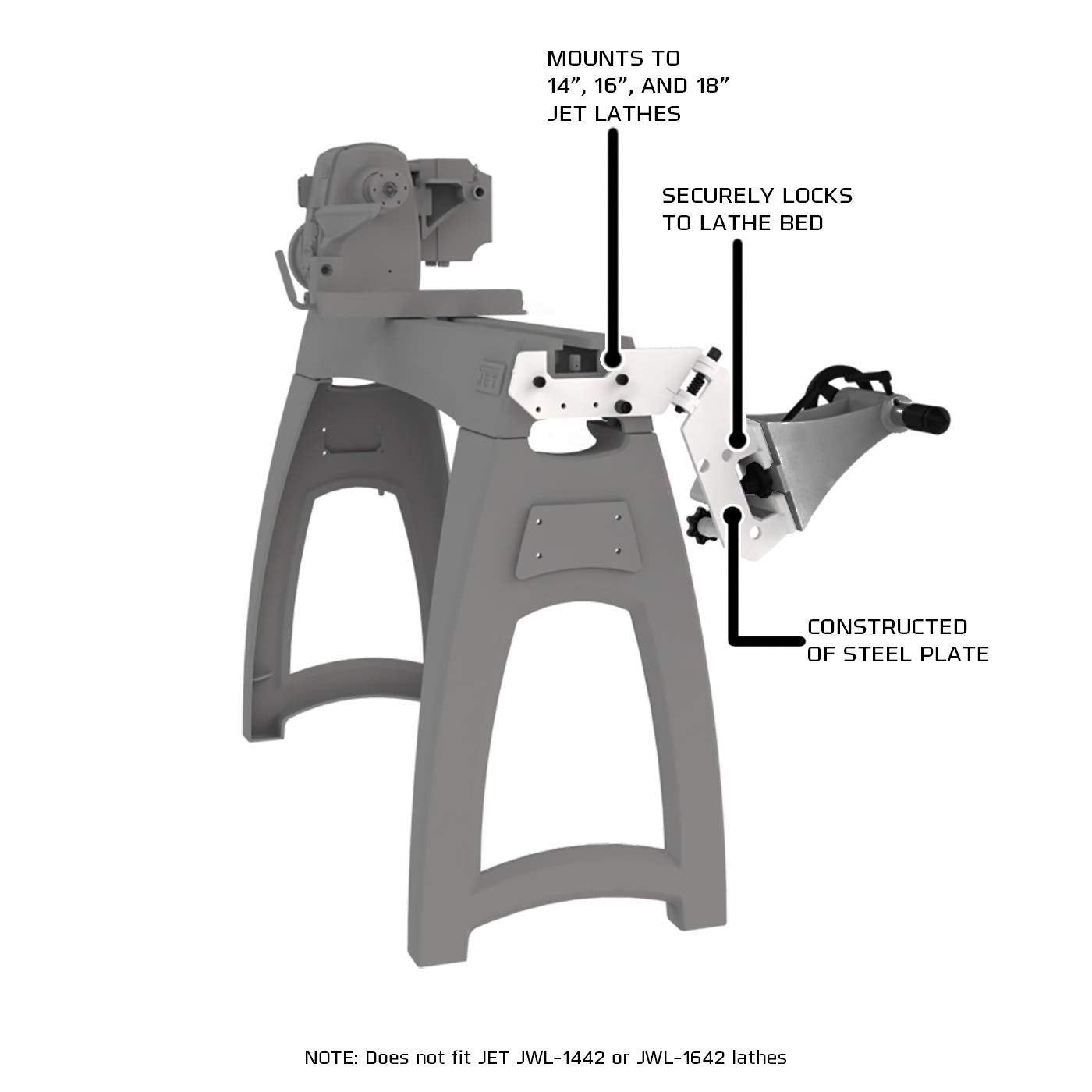 JET Tailstock Swing Away (719001) - WoodArtSupply