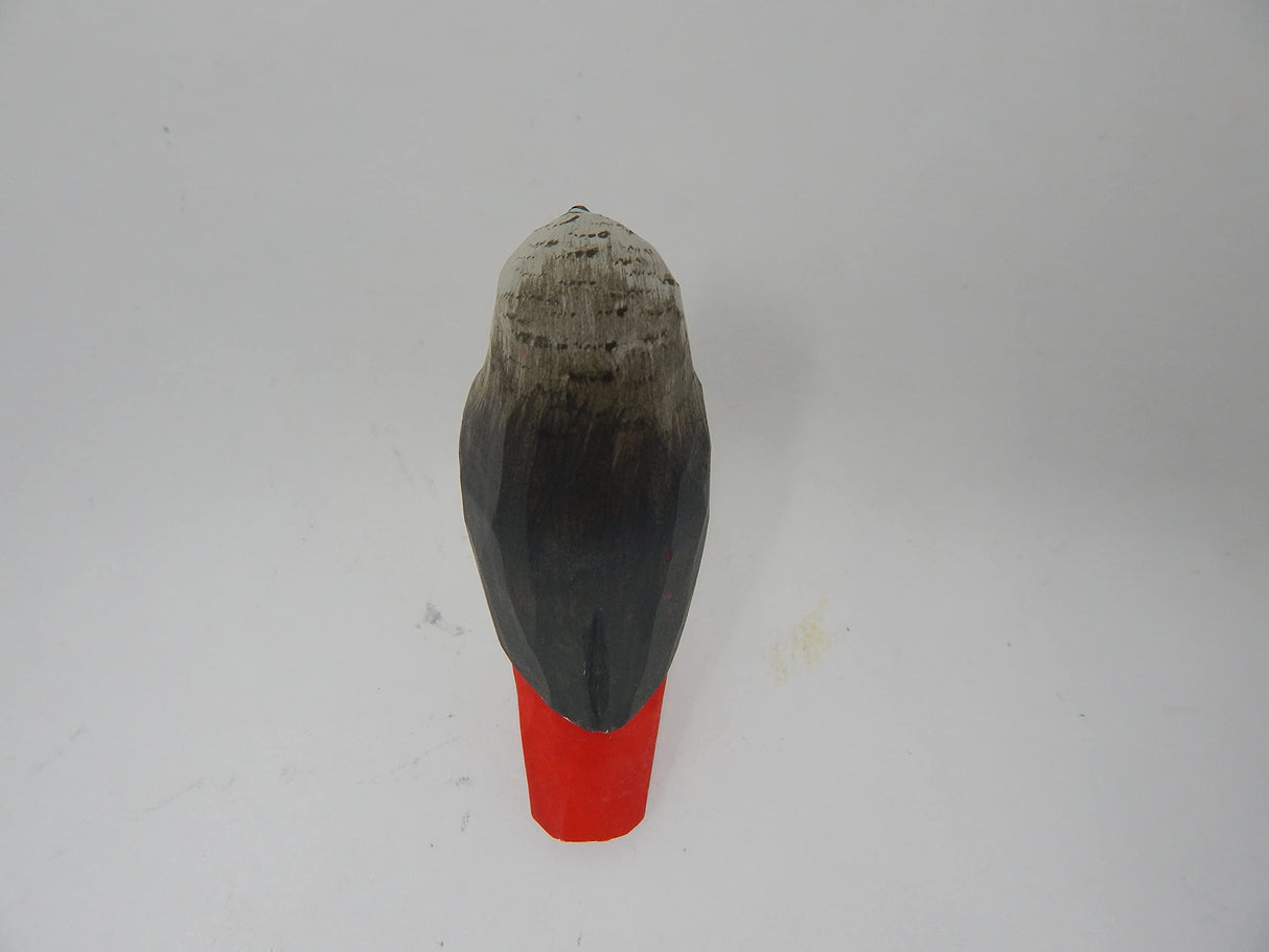 Selsela Grey African Parrot Wood Figurine Statue Sculpture Decor Miniature Art Carve Small Animal Selsela