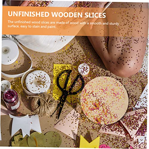 Operitacx 3pcs Painting Board Unfinished Wooden Circles Unfinished Wood Sign Wood Blank Cutouts Wood Blanks Painting Wood Circles DIY Crafts Portable Operitacx