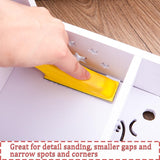 LEONTOOL 100Pcs Micro Detail Sander Paper Kit 3.5x1.2 Inch Hook and Loop Sandpaper Strips 120 Grit, Micro Finishing Sander Paper Detail Sander LEONTOOL