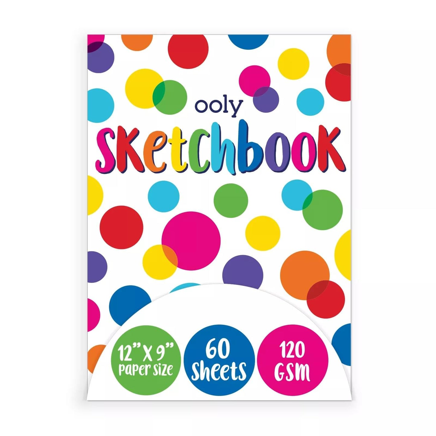 OOLY Chunkies 12" x 9" Thick Paper Sketchbook Pad [Pack of 1] - 60 Pages per Pad, 120 GSM Paper / 32 LB Paper for Drawing, Artwork, Perfect with