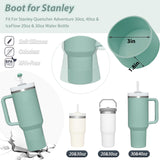 Stanley Cup Accessories Set Including 6 Pcs Silicone Spill Proof Stopper, 2 Pcs Straw Cover Cap for 9-10 mm Straws, 1 Pcs Silicone Boot for Stanley BonneChance