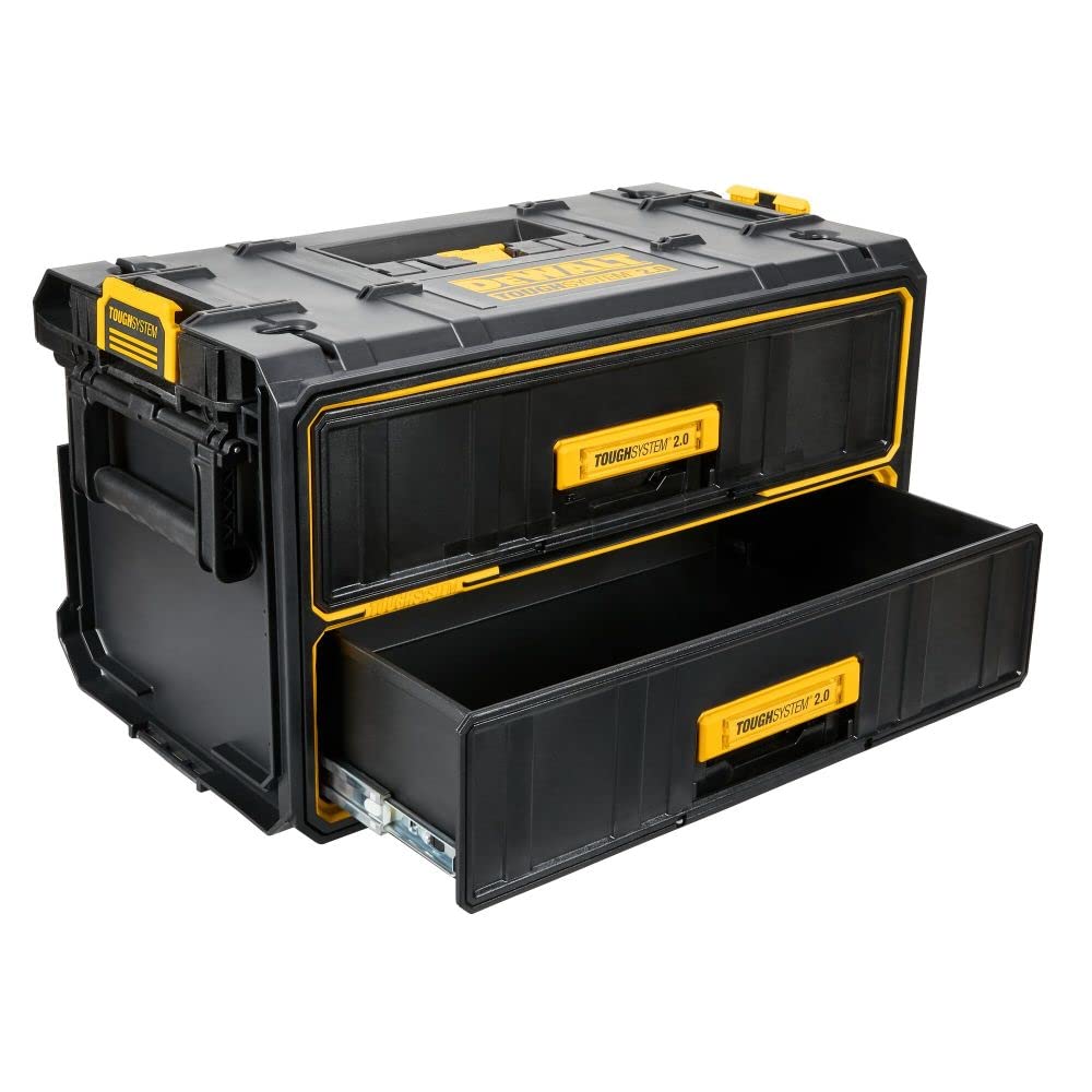 DEWALT ToughSystem Tool Box, 2.0 Two-Drawer, 21.8in. (DWST08320), One Size, Multi DEWALT