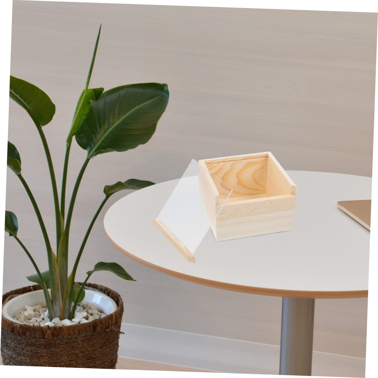 Anneome Box Storage Wooden Box Decorative Treasure Chest Gift Packing Piggy Bank for Adults Tray Decorations Adult Piggy Bank Clear Lid Wood Jewelry Anneome