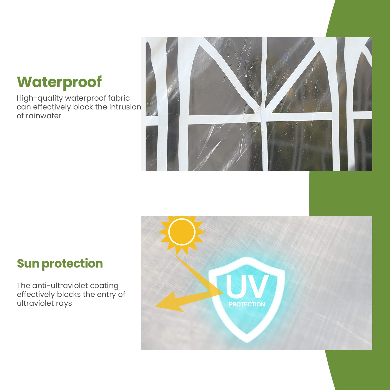 10x30 Party Tent Wedding Patio Gazebo Outdoor Carport Canopy Shade with Side 8 Removable Walls FDW