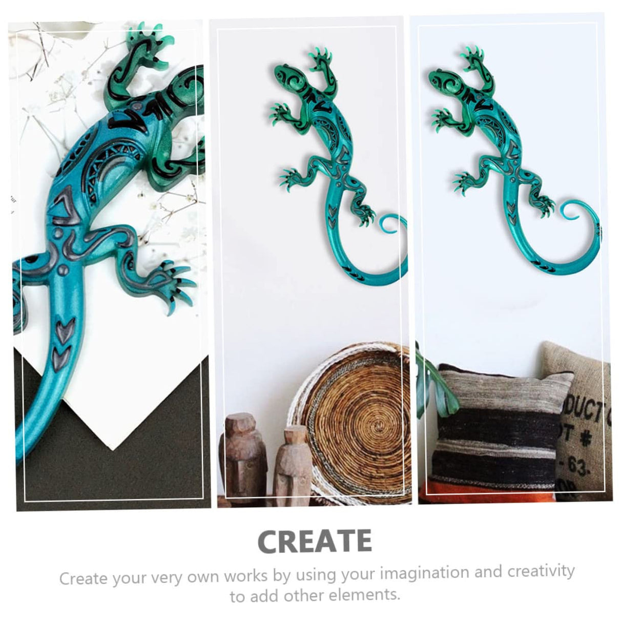 VILLCASE Gecko Decoration Mold Chocolate Making Silicone Resin for DIY Use DIY Gecko Wall Decor Wall Craft Molds Gecko Silicone Wall Art Craft Resin VILLCASE
