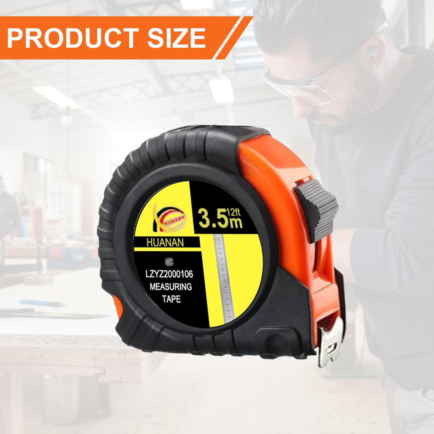 Merkaunis 20 Pcs Tape Measure 12 ft, Retractable Measuring Tape Bulk Self Locking Measurement Tape Easy to Read with Fractions 1/8, Steel Power Tape Merkaunis