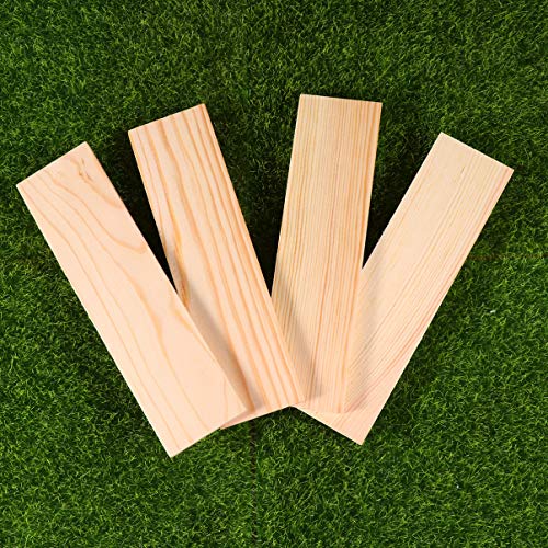 Exceart 10pcs Rectangle Wood Boards Unfinished Wood Boards Sheets Carving Blocks for Arts Craft Painting 4x15cm EXCEART