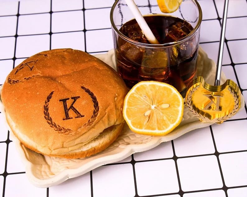 Custom Brass Branding Iron for Wood, Leather, and Food - Personalised Embossed Signature Tool TPFOON