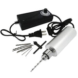 Yakamoz 0.3mm - 4mm Adjustable Micro Mini Electric Hand Drill Aluminum Portable Handheld Drill for DIY PCB with 5A DC5V-12V Power Supply Control | YAKAMOZ