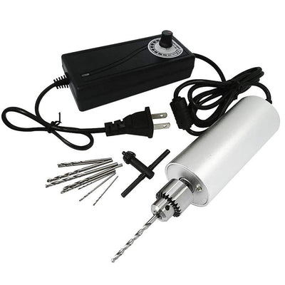 Yakamoz 0.3mm - 4mm Adjustable Micro Mini Electric Hand Drill Aluminum Portable Handheld Drill for DIY PCB with 5A DC5V-12V Power Supply Control |